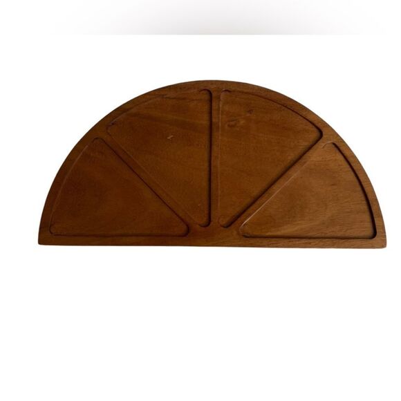 Anthropologie Acacia Wood Lemon Citrus Charcuterie Board Platter - Picture 1 of 5